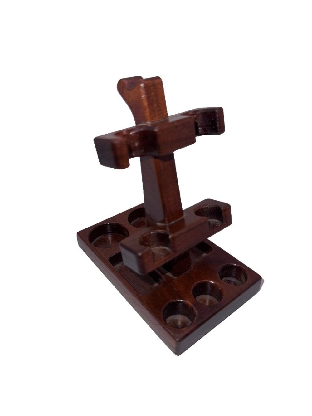 Vintage Wooden Pipe Rack Stand Holder Tobacco Smoking Pipe Display